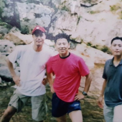 2003년 계곡에서 친구들과